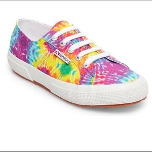 Superga Tie Dye purple and yellow sneaker 9